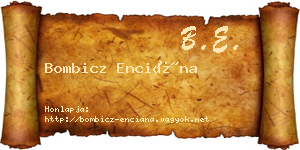 Bombicz Enciána névjegykártya